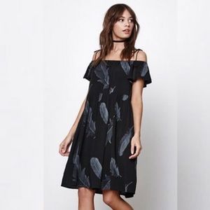 Urban Outfitters off the shoulder feather dress